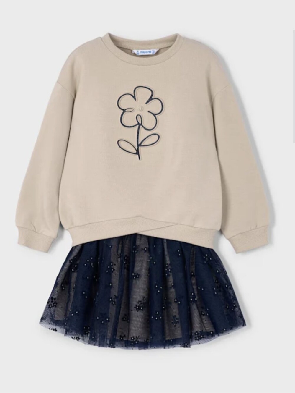 Mayoral Sweatshirt and Tulle Skirt Set